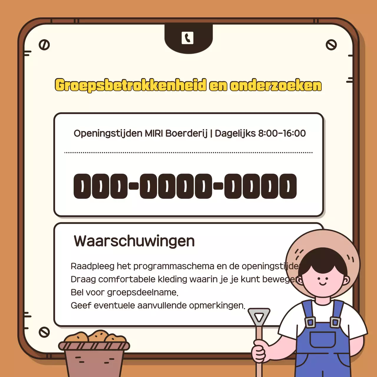 Promoot je herfstoogst met een bruine achtergrond