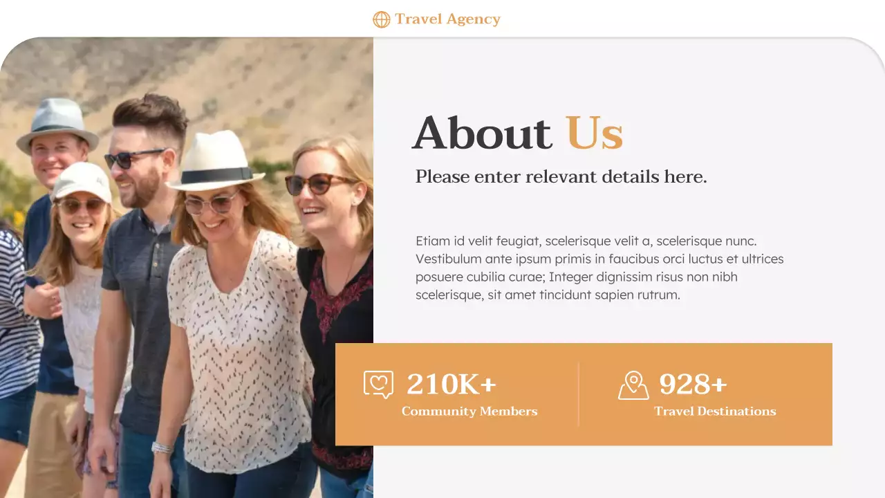 Orange Minimal Travel Agency Promotion Presentation