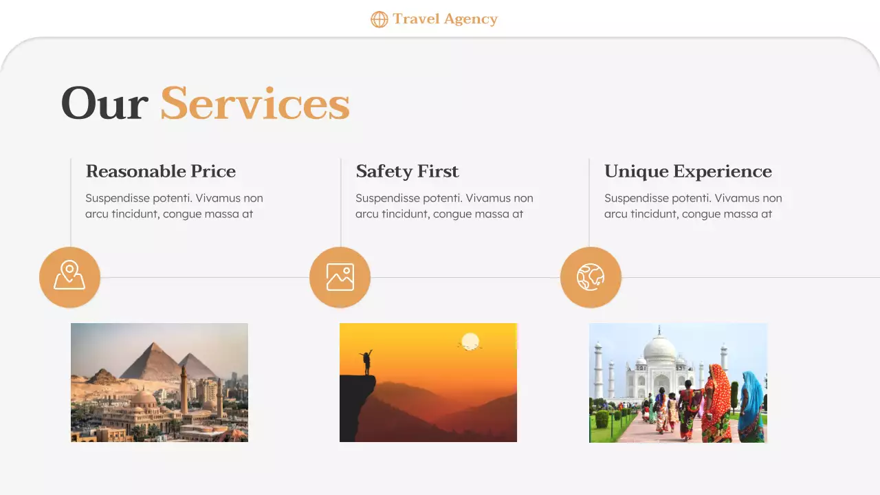 Orange Minimal Travel Agency Promotion Presentation