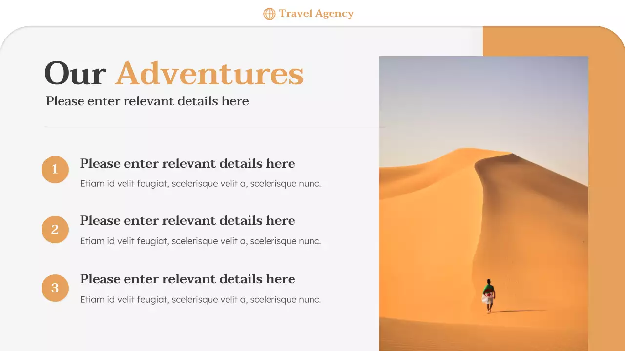 Orange Minimal Travel Agency Promotion Presentation