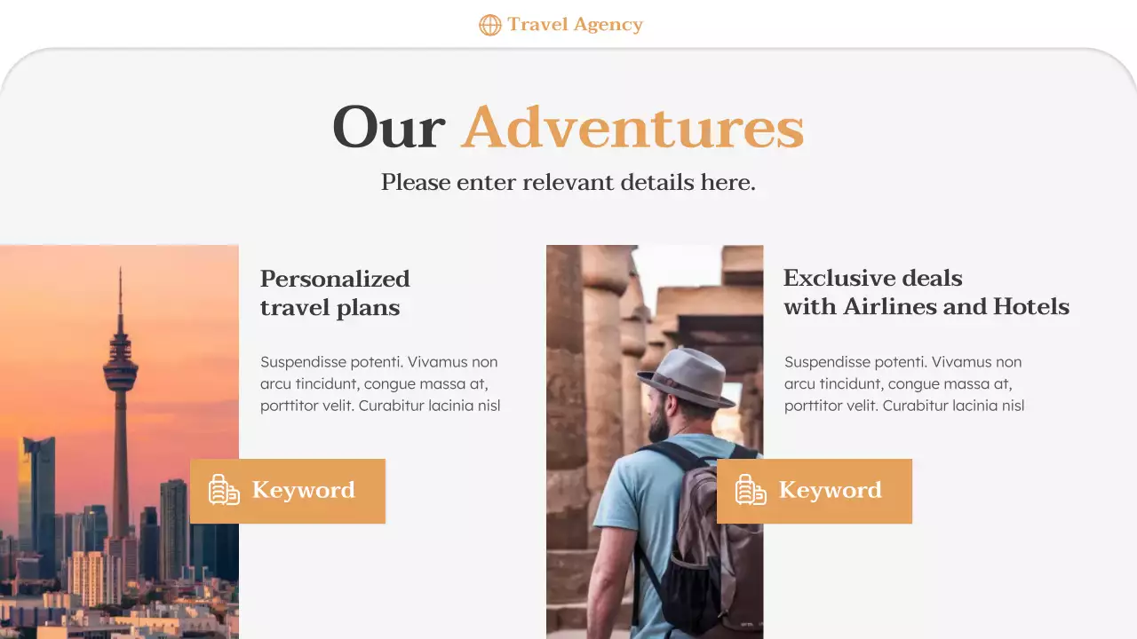 Orange Minimal Travel Agency Promotion Presentation