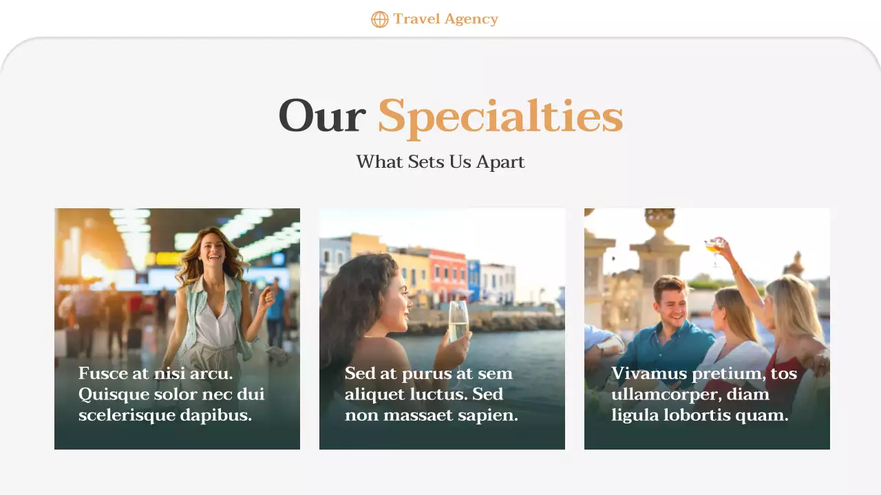 Orange Minimal Travel Agency Promotion Presentation