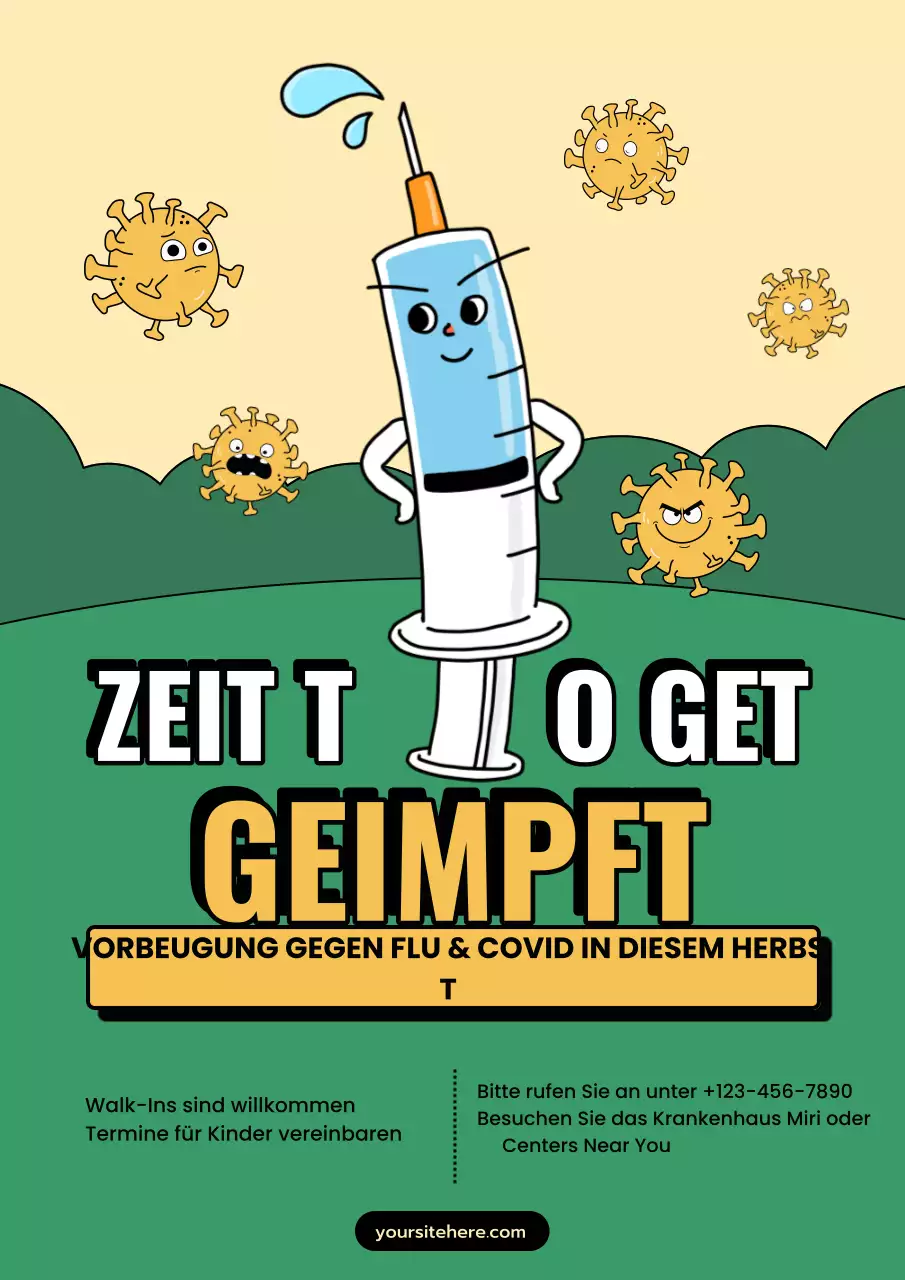 Ankündigung der Gelb-Komik-Impfung