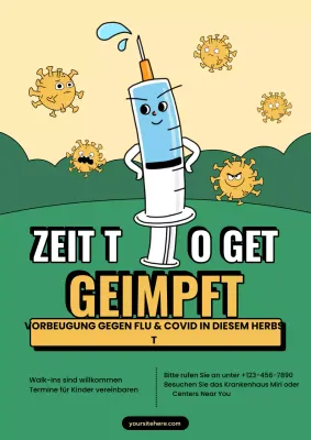 Ankündigung der Gelb-Komik-Impfung