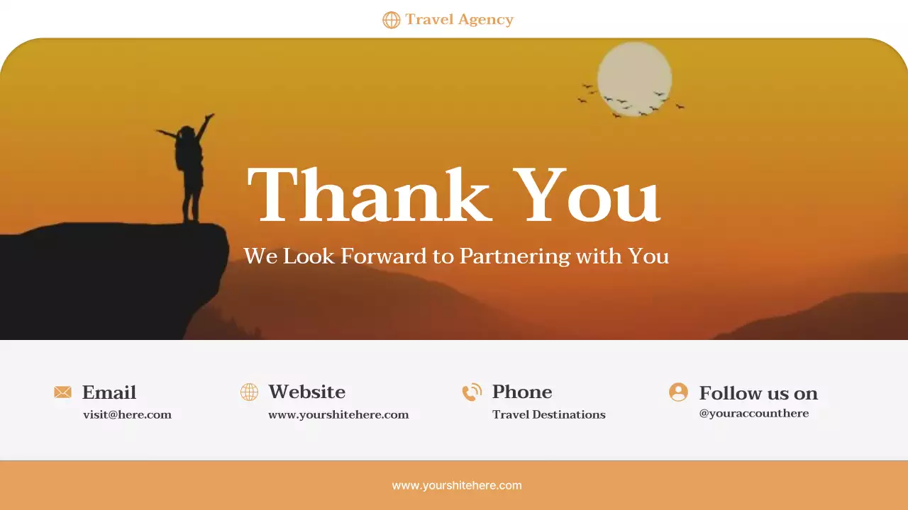 Orange Minimal Travel Agency Promotion Presentation