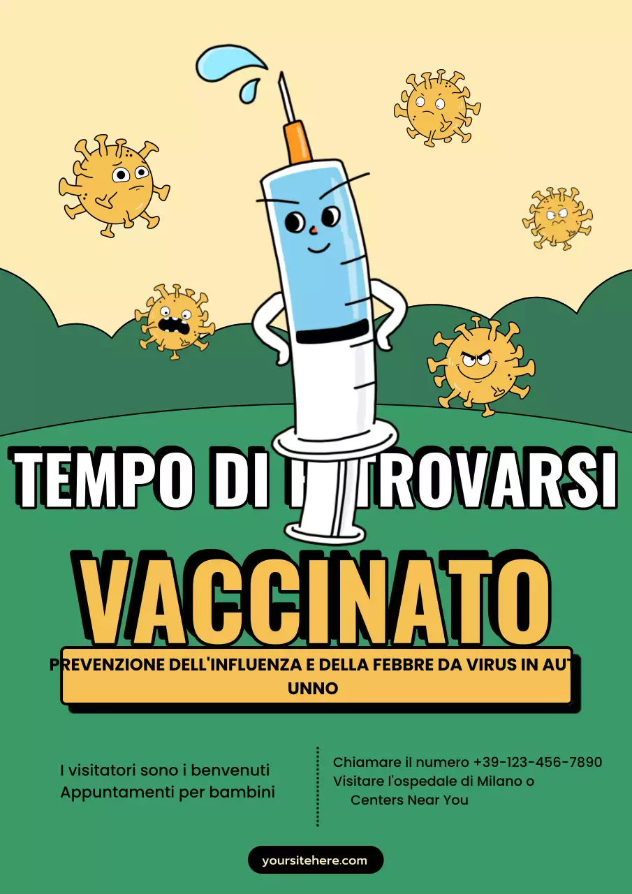 annuncio di vaccinazione contro il fumetto giallo