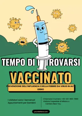 annuncio di vaccinazione contro il fumetto giallo