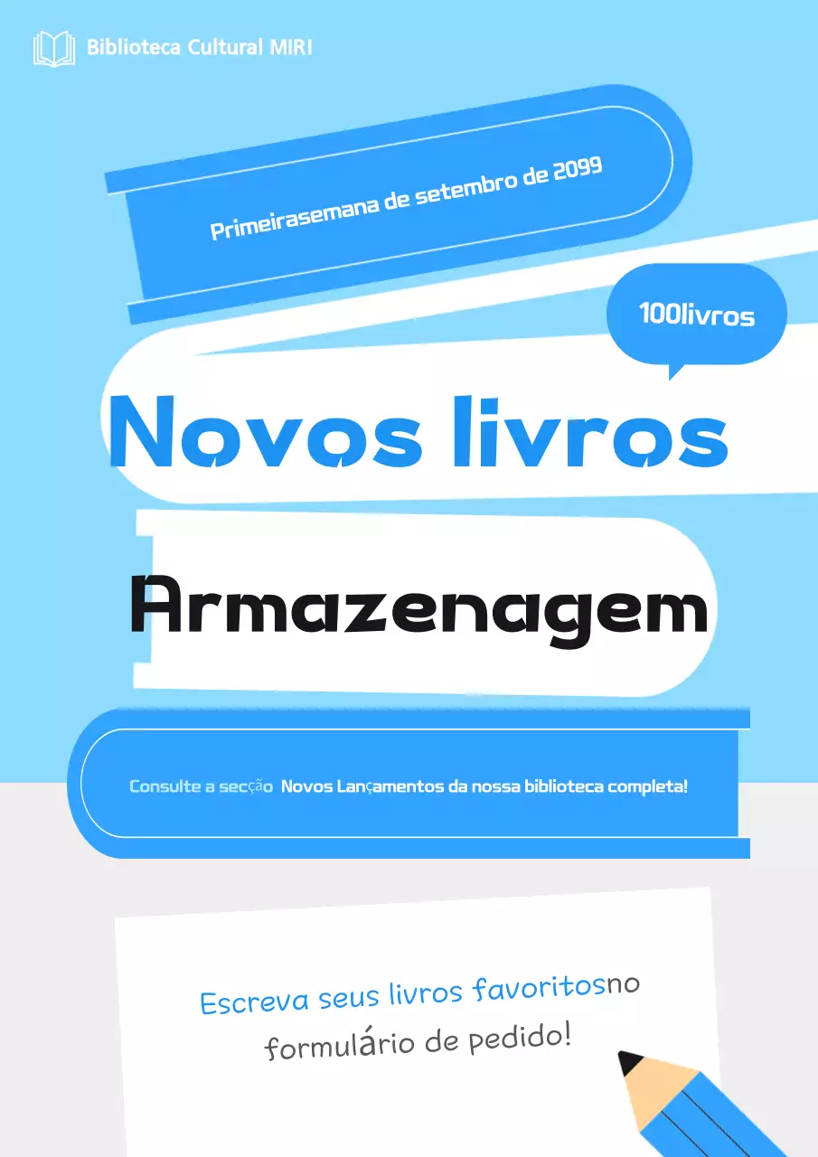 Anúncios de novos livros na Biblioteca Simples Azul