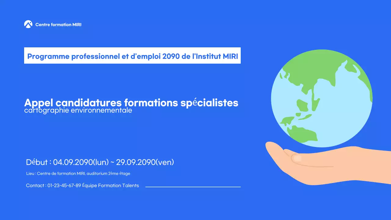 Blue Simple Training Recrutement