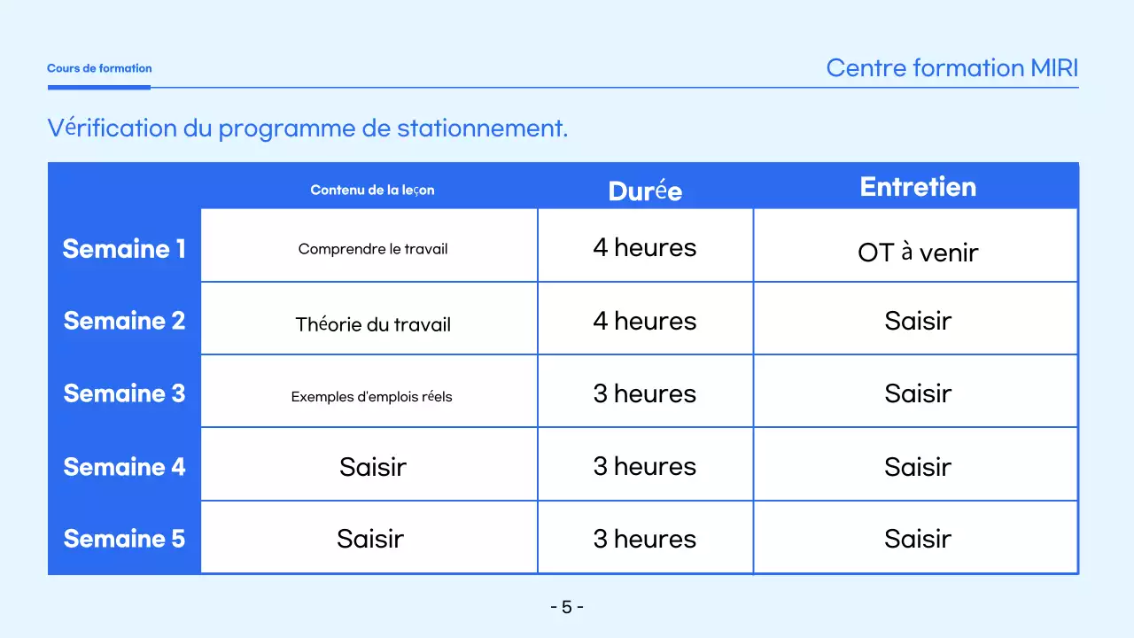 Blue Simple Training Recrutement