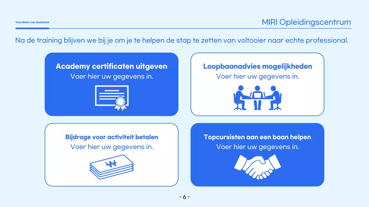 Blue Simple Opleiding Werving