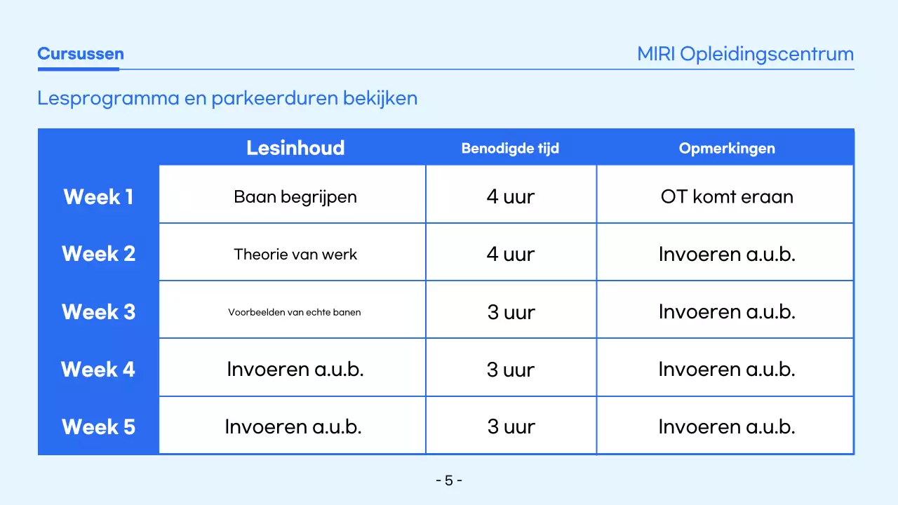 Blue Simple Opleiding Werving