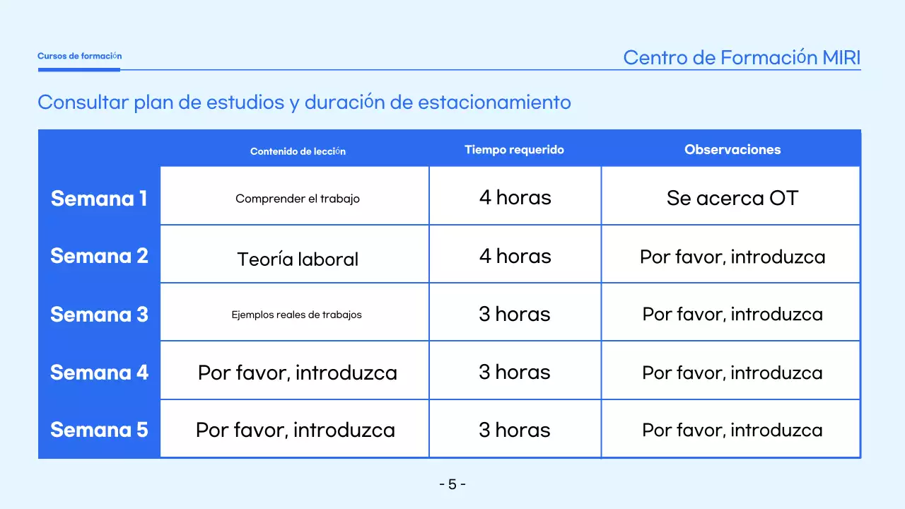 Blue Simple Training Contratación