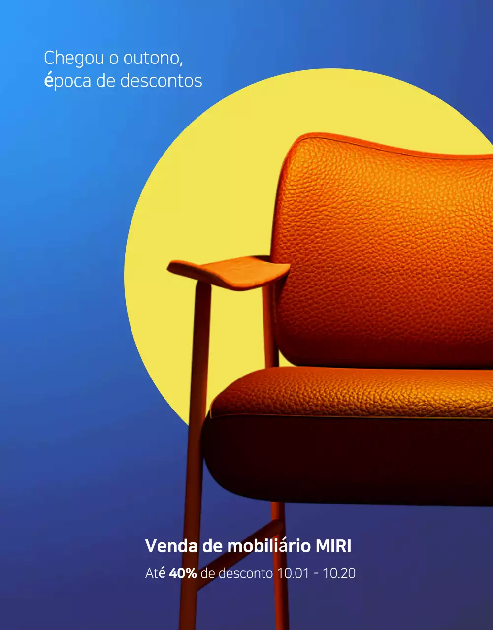 Economize em móveis modernos laranja