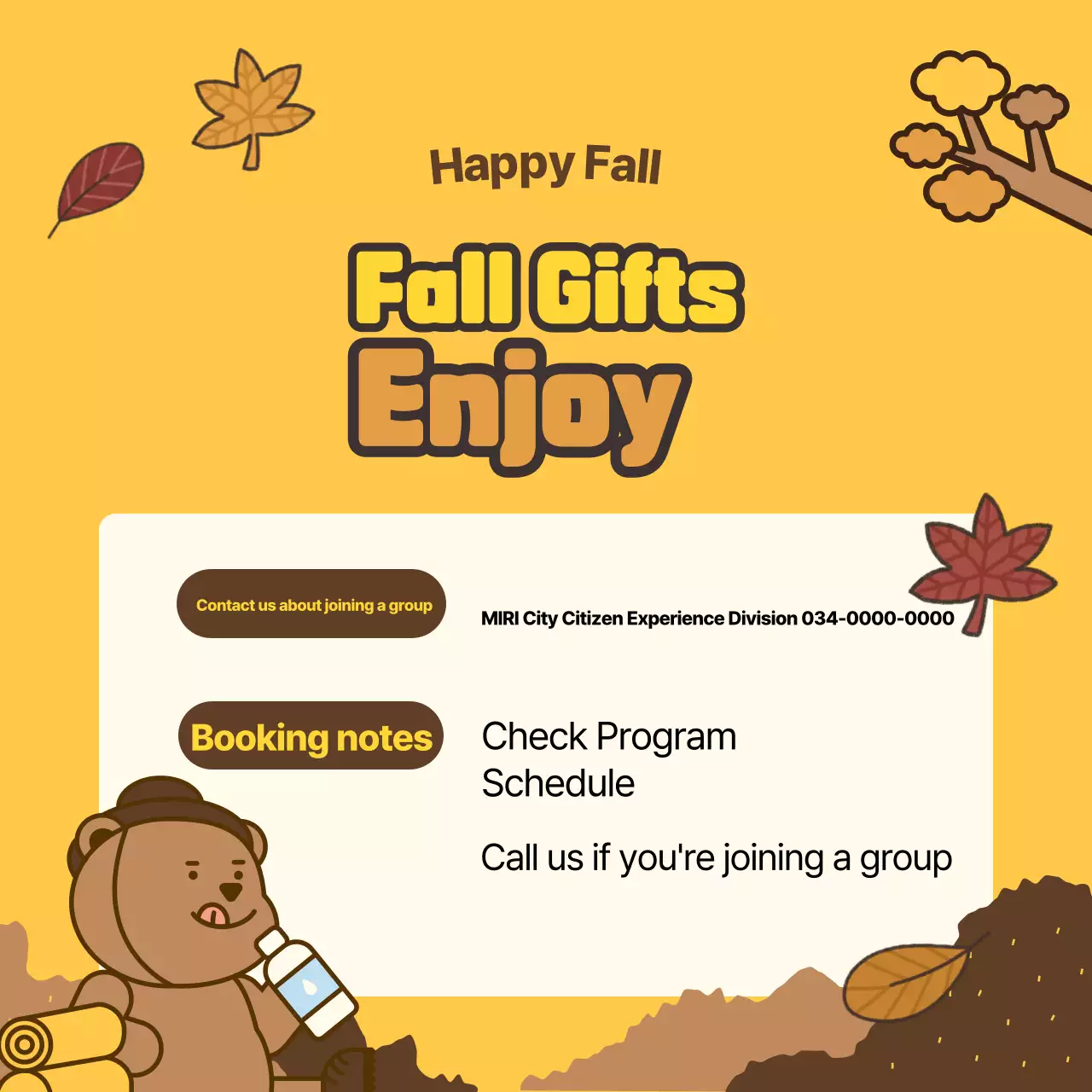 Promote a brown, warm fall experience