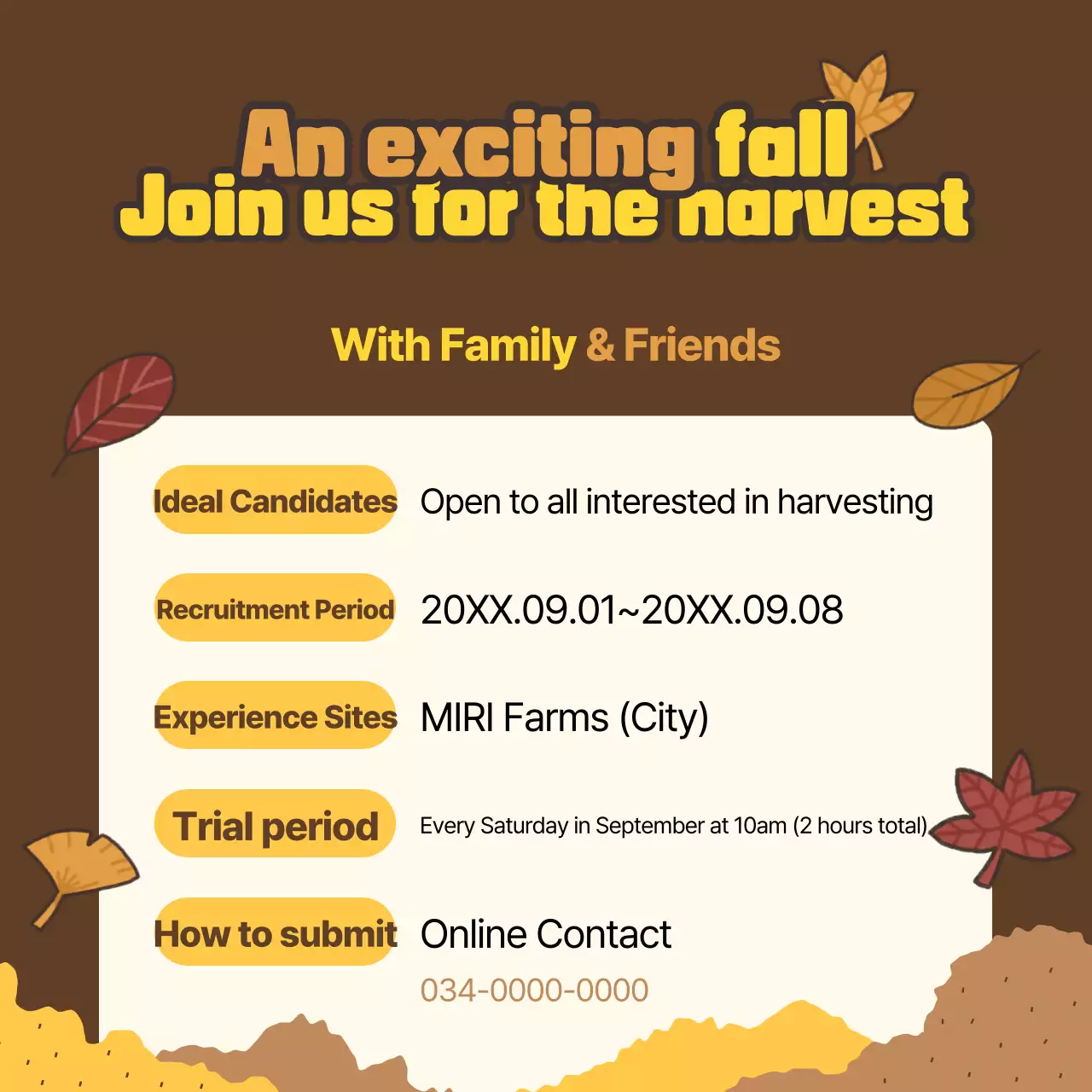 Promote a brown, warm fall experience