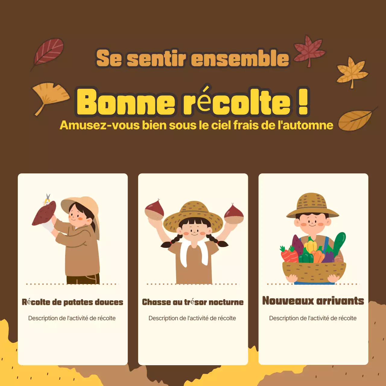 Promouvoir les expériences brunes et chaudes de l'automne