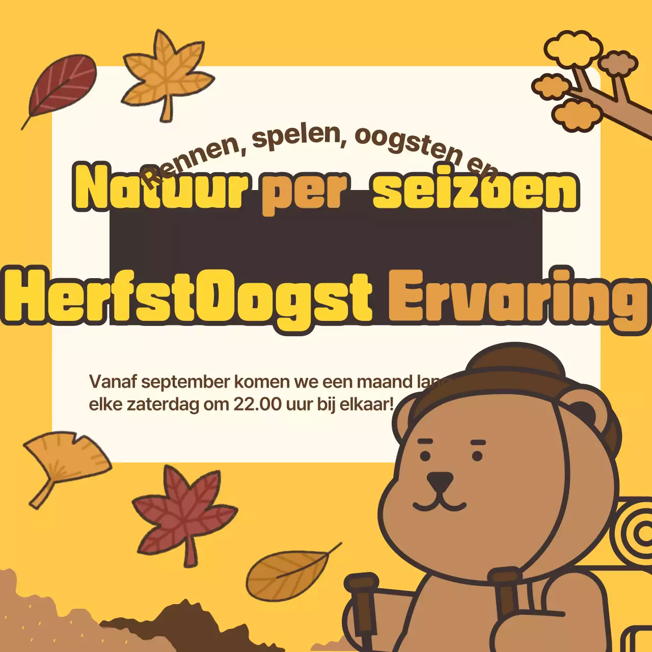 Bevorder bruine, warme herfstervaringen