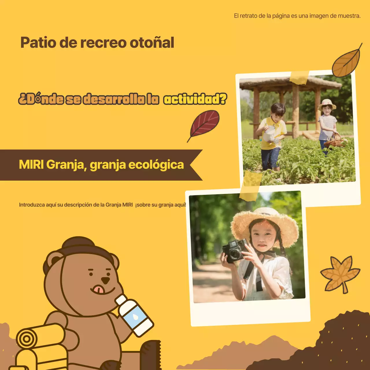 Promover experiencias otoñales marrones y cálidas