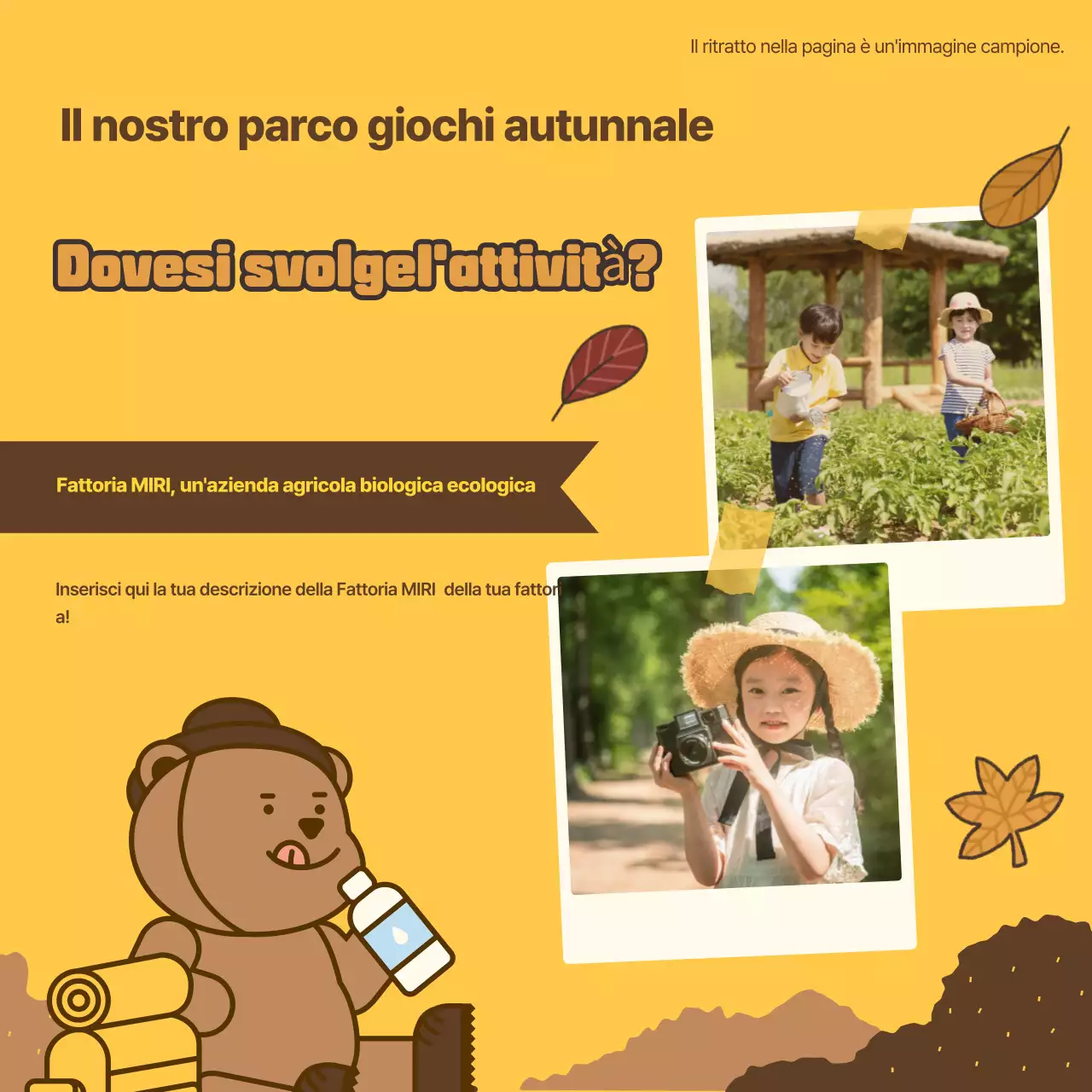 Promuovere esperienze autunnali marroni e calde