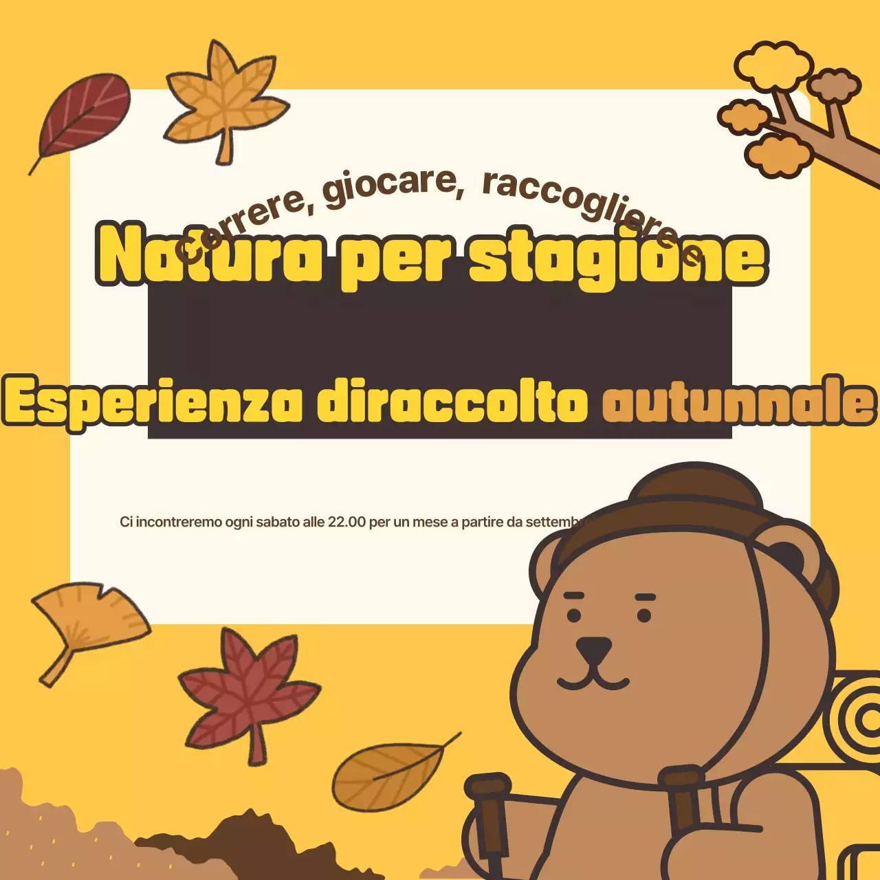 Promuovere esperienze autunnali marroni e calde