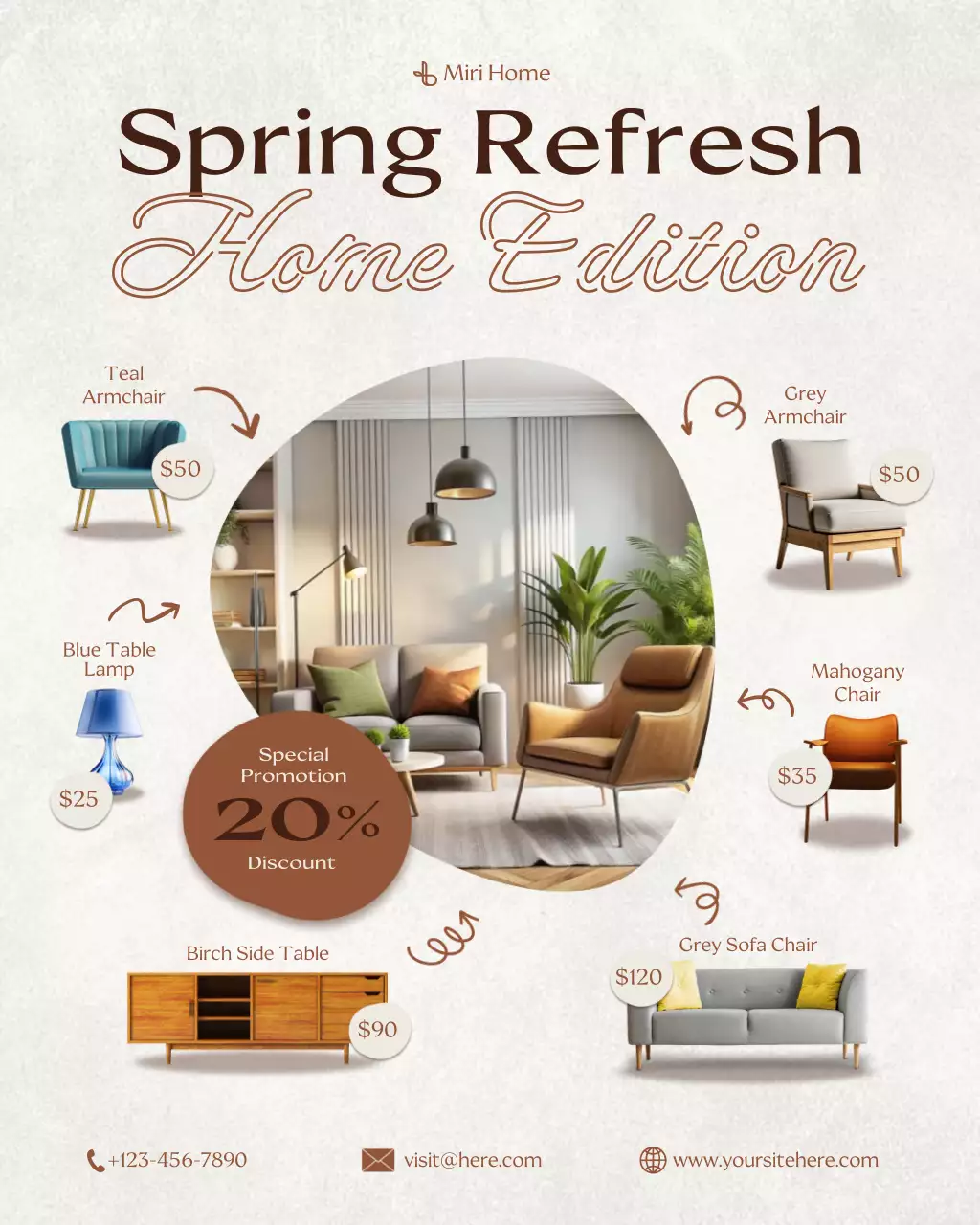 Beige Modern Furniture Promotion Instagram Post