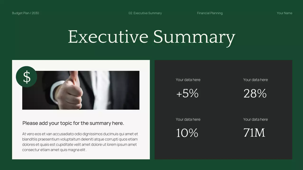 Black Professional and Minimal Corporate Budget Planning Presentation