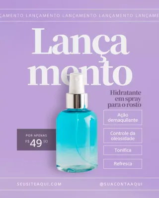 Postagem promocional do produto Purple Modern Skincare no Instagram