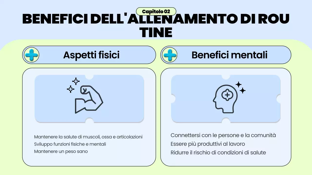 Guida alla routine di allenamento trendy blu