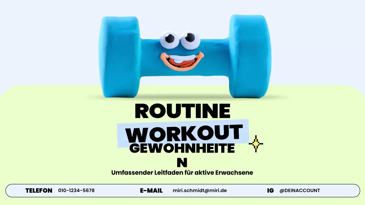 blue trendy workout routine guide