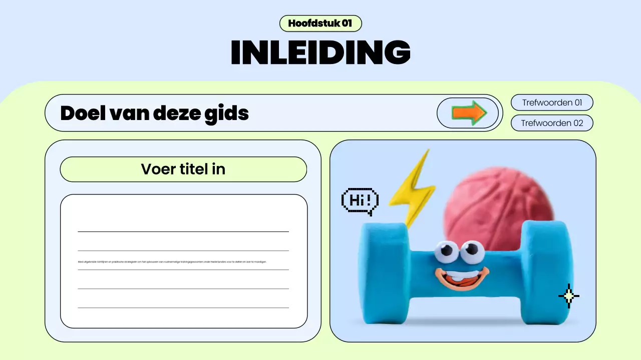 blauwe trendy workout routine gids