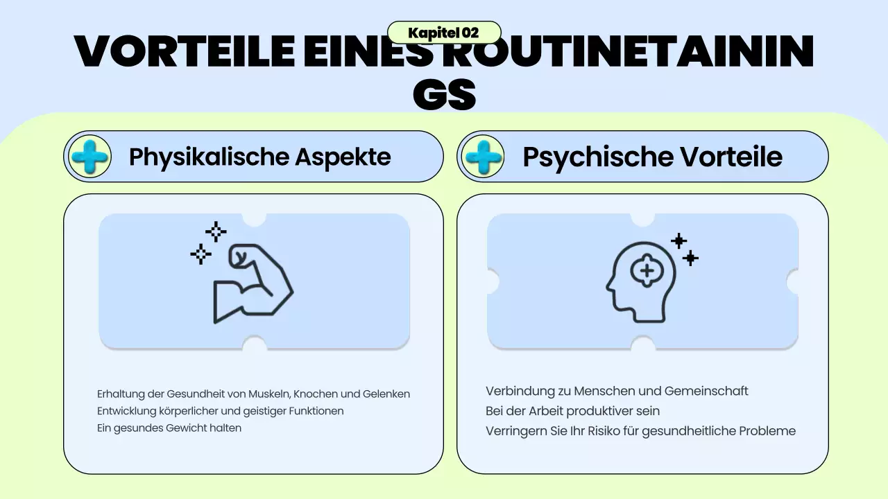 blue trendy workout routine guide