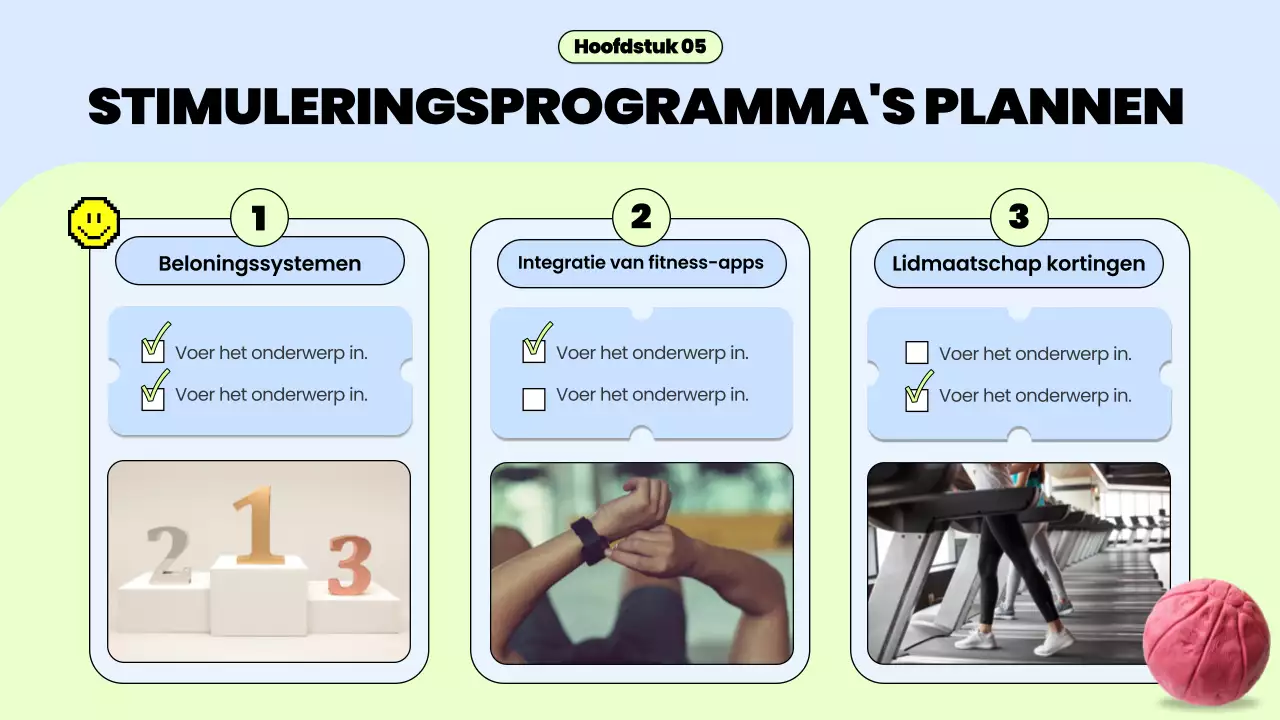 blauwe trendy workout routine gids