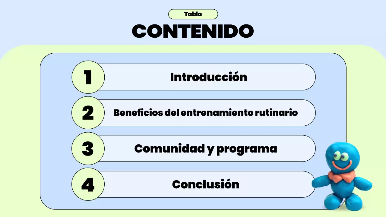 guía de rutina de ejercicios blue trendy