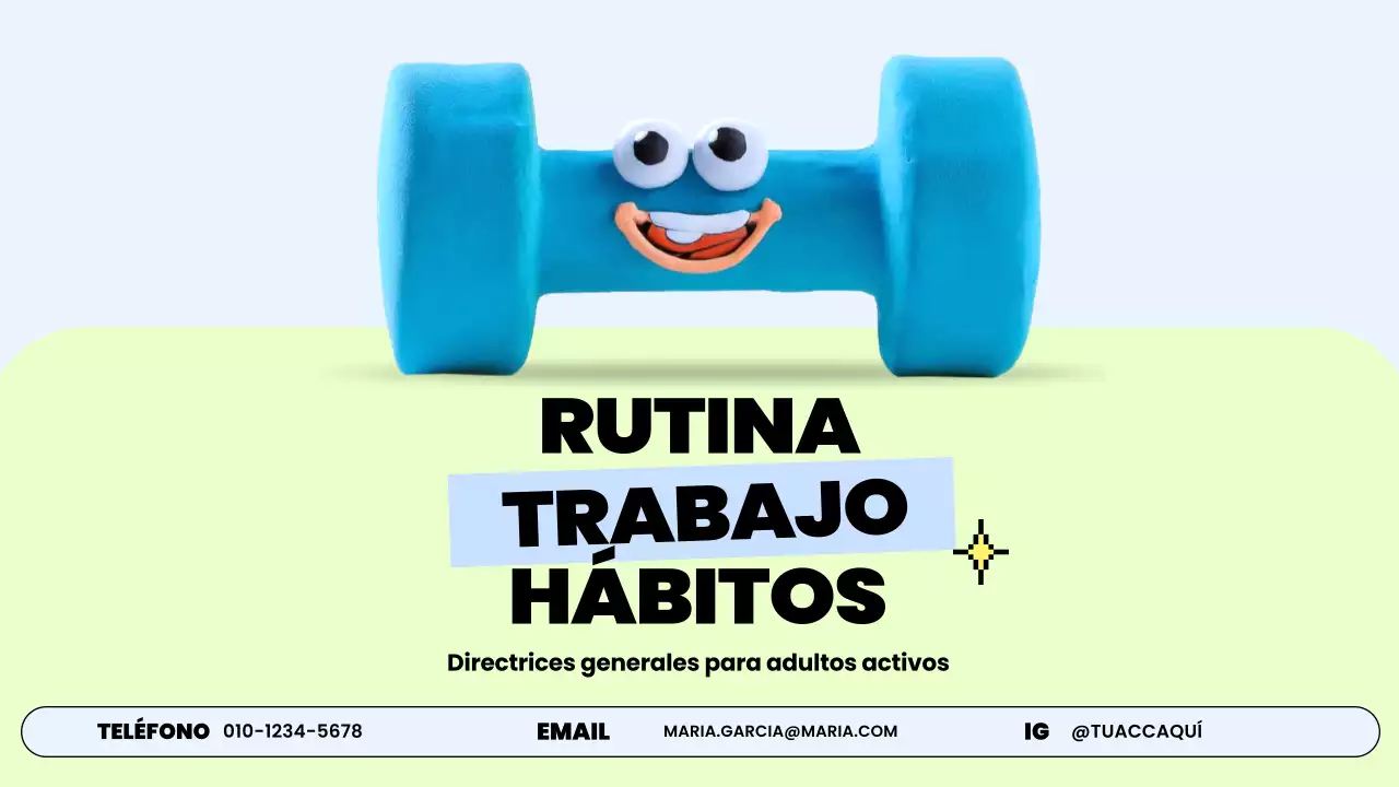 guía de rutina de ejercicios blue trendy