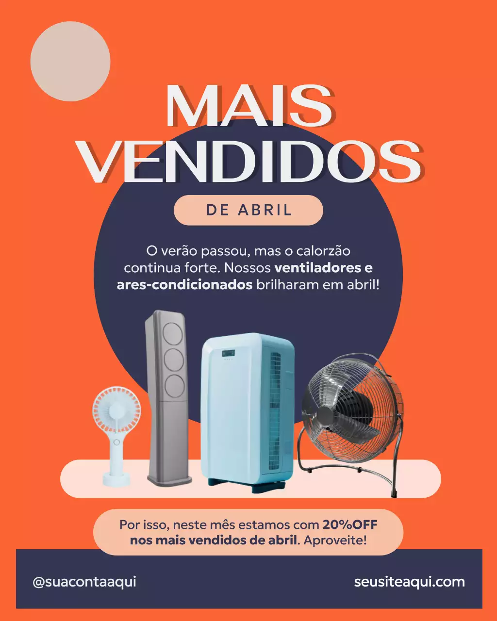 Postagem promocional do Instagram da Orange Modern Appliances