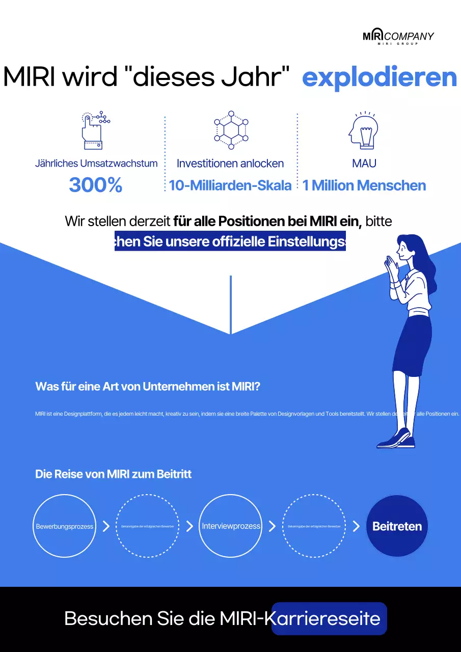 Saubere offene Stellenausschreibungen in blau