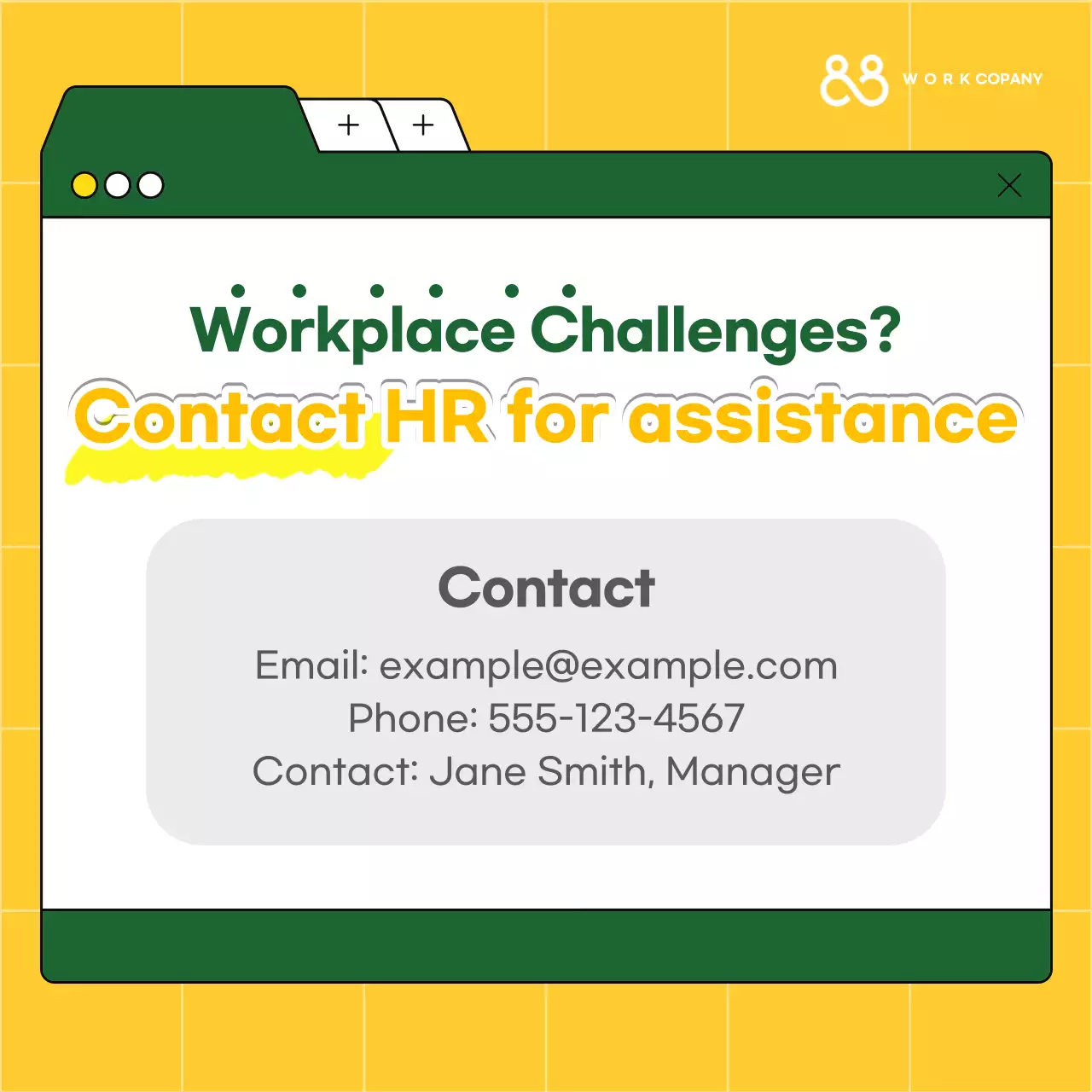Yellow Simple Workplace Etiquette Training Resources