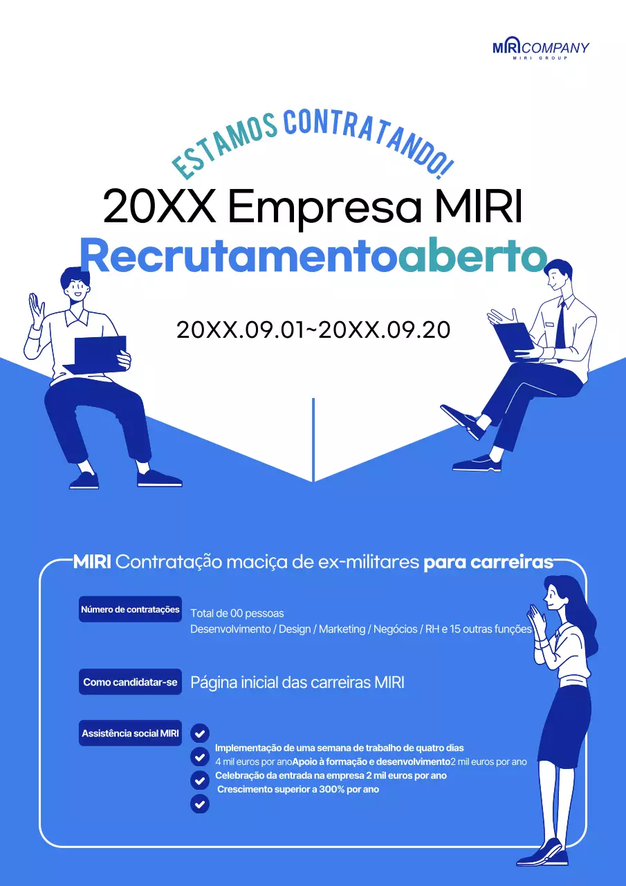 Limpar as ofertas de emprego abertas a azul