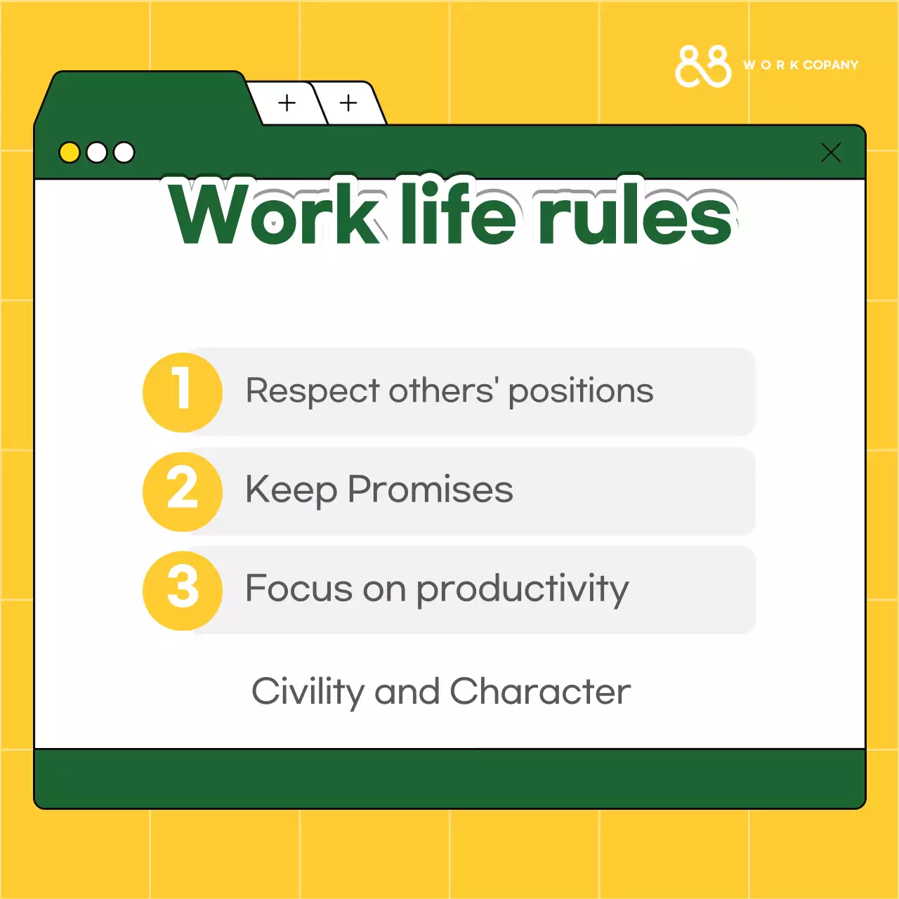 Yellow Simple Workplace Etiquette Training Resources