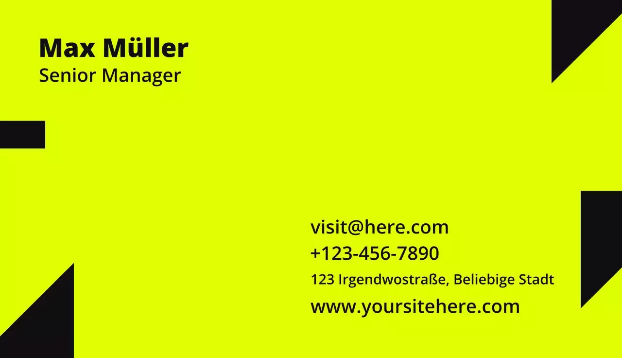 Neon Geometrische Visitenkarte