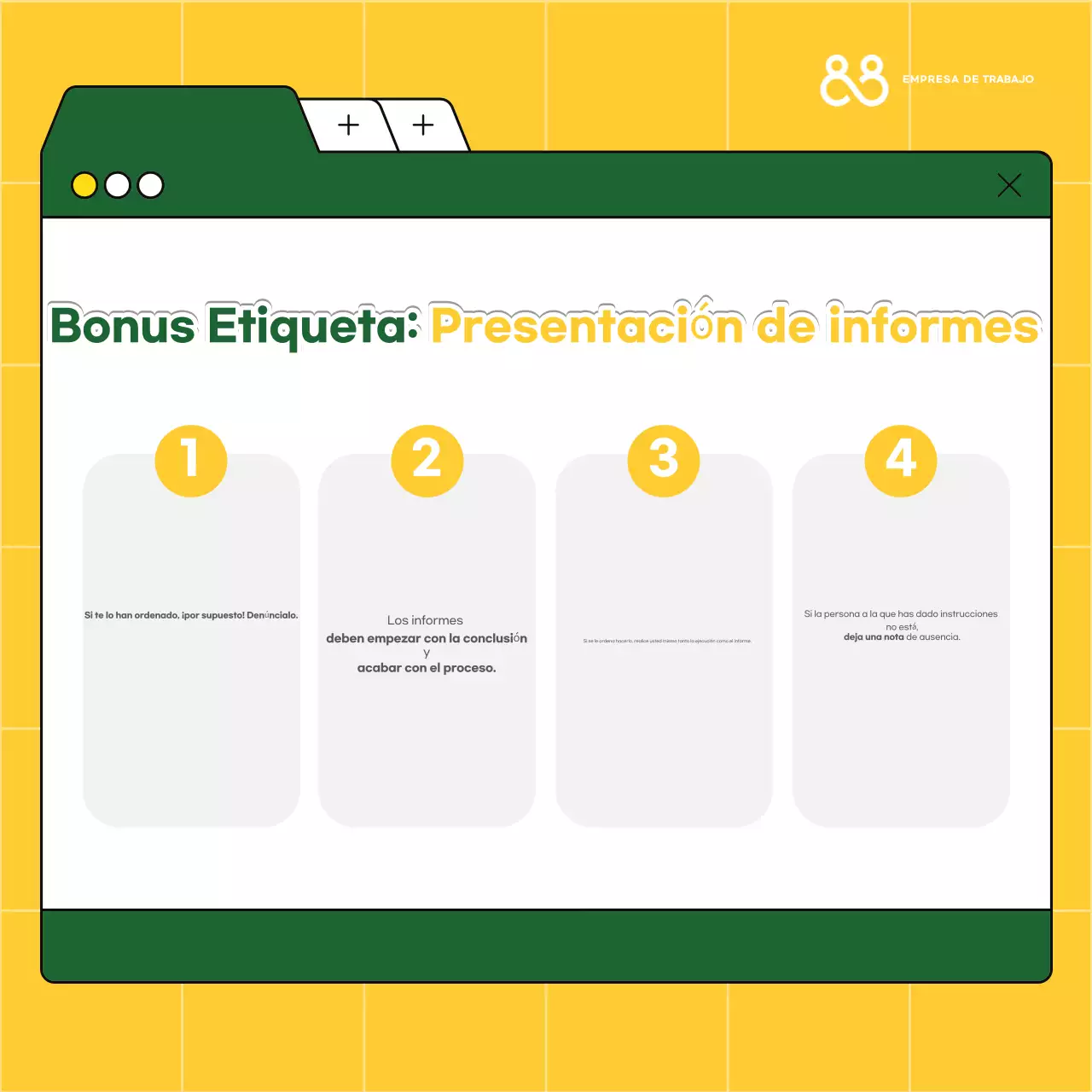 Recursos de formación Yellow Simple Workplace Etiquette