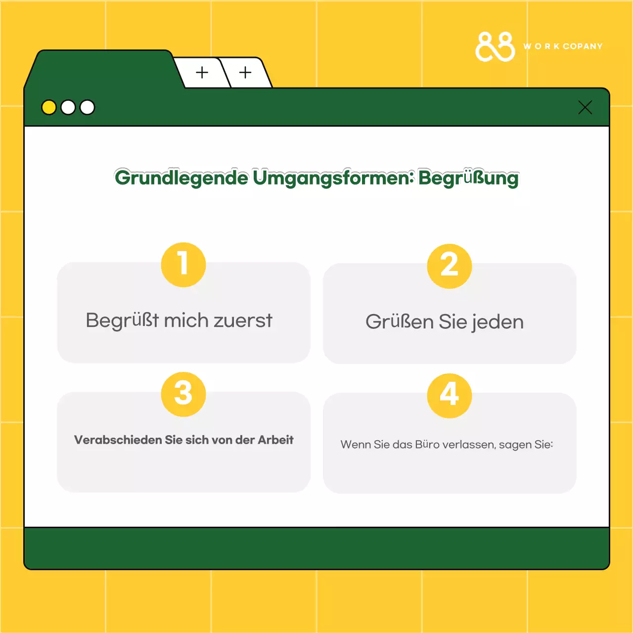 Yellow Simple Workplace Etiquette Schulungsressourcen