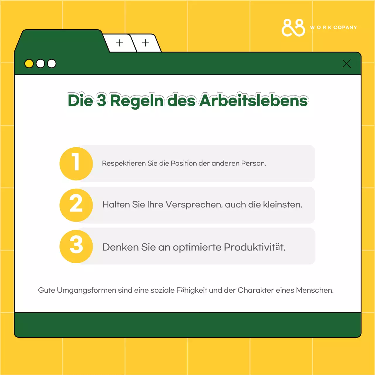 Yellow Simple Workplace Etiquette Schulungsressourcen