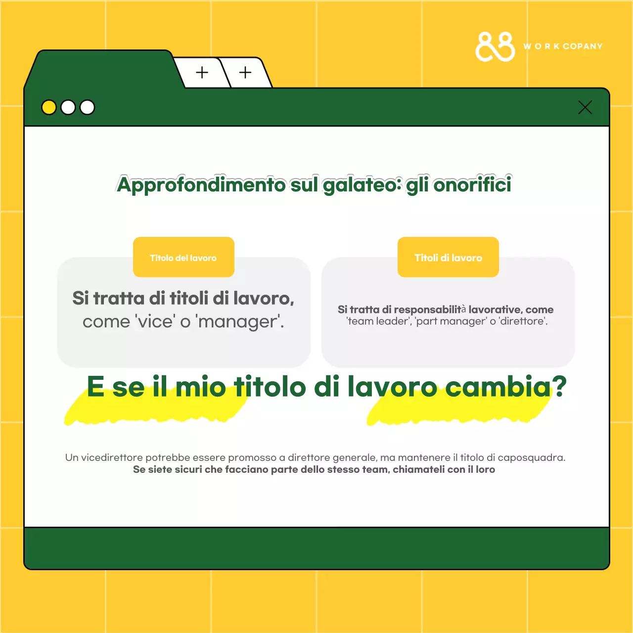Giallo Risorse formative semplici per l'etichetta sul posto di lavoro
