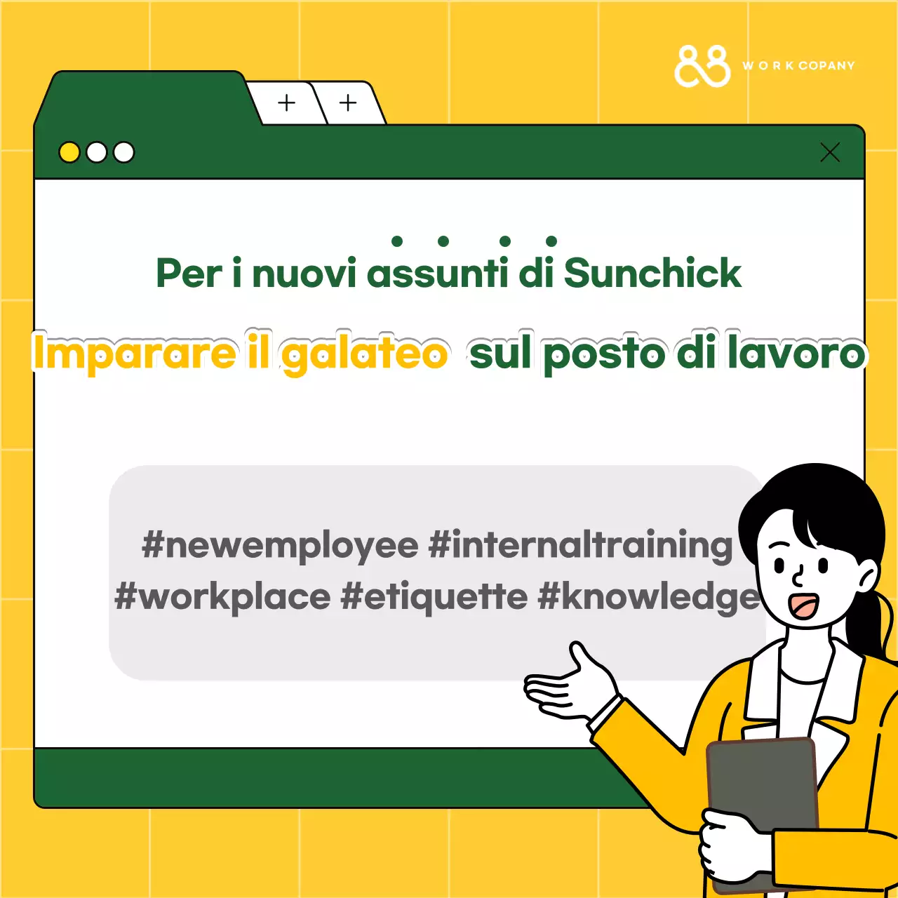 Giallo Risorse formative semplici per l'etichetta sul posto di lavoro