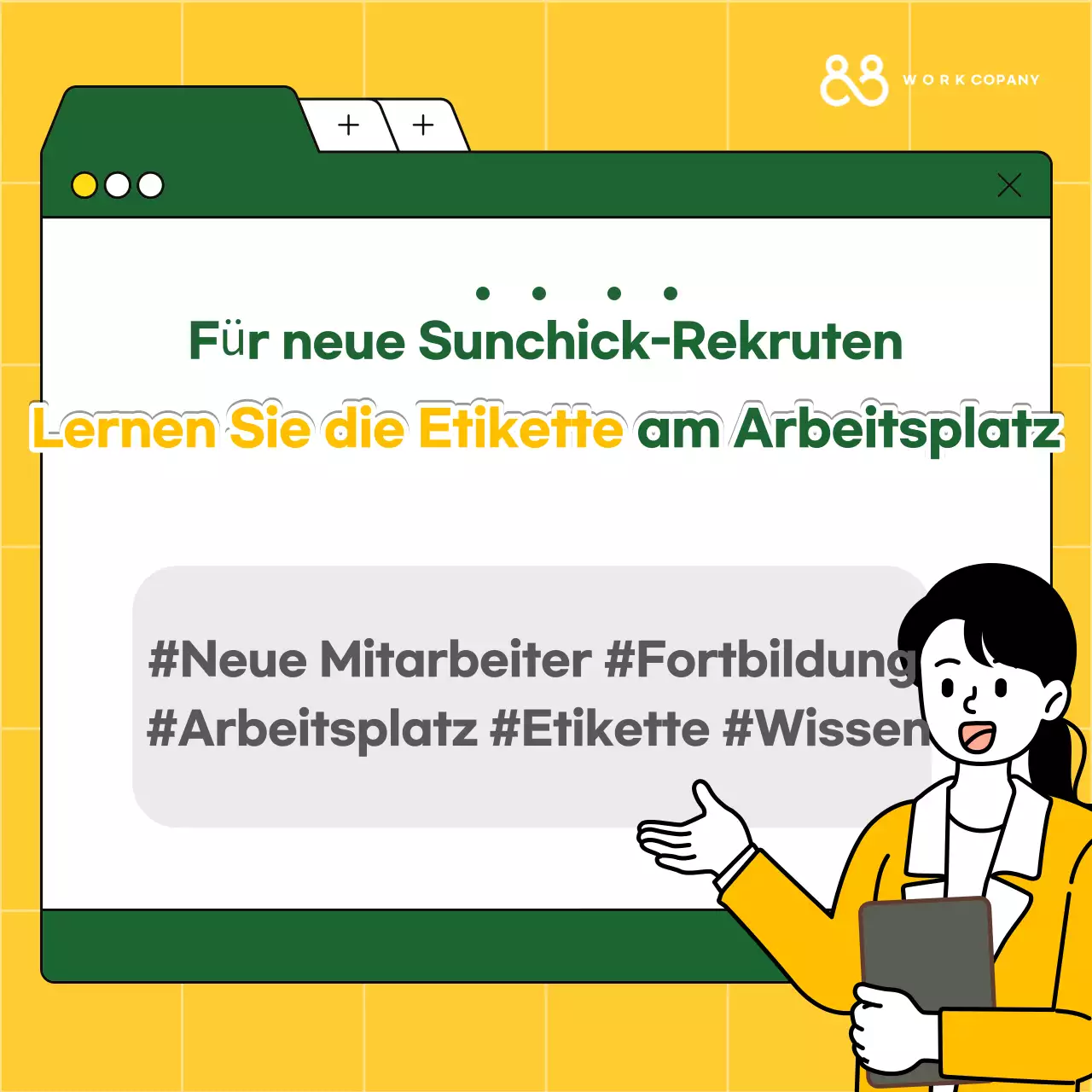 Yellow Simple Workplace Etiquette Schulungsressourcen