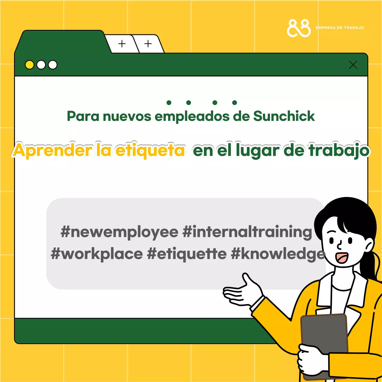 Recursos de formación Yellow Simple Workplace Etiquette