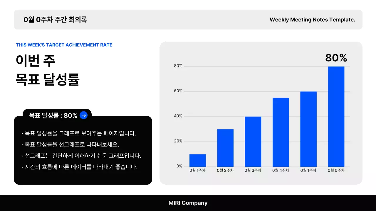 회색 기본 회의록 보고