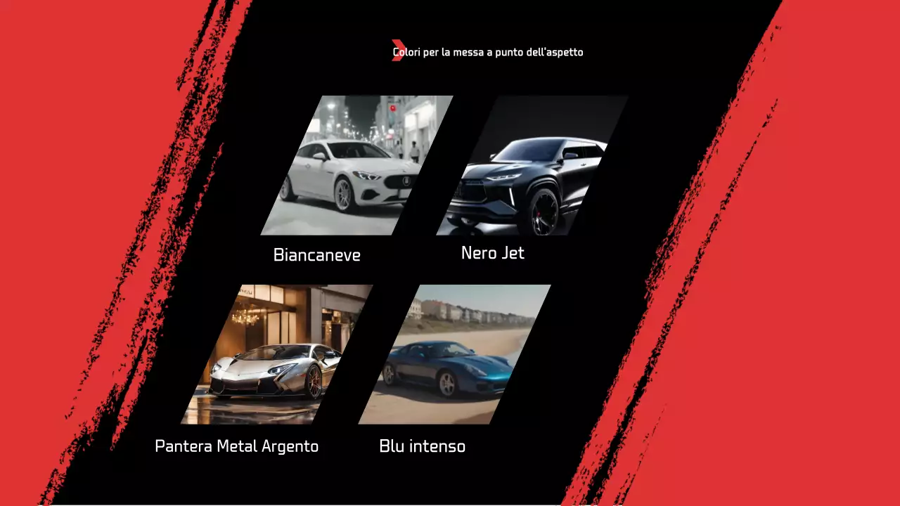 Il pitch di un'azienda di servizi di tuning che mette in risalto un'auto sportiva rossa
